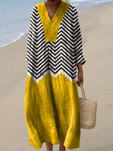 Women's Irregular Geometric Art Print Dress